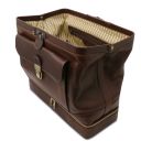 Giotto Exclusive Double-bottom Leather Doctor bag Dark Brown TL142344