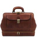 Giotto Exclusive Double-bottom Leather Doctor bag Brown TL142344