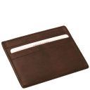 Elegante Porta Tarjetas de Credito en Piel Marrón oscuro TL140462