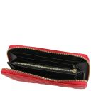 Penelope Exklusive Damenbrieftasche aus Weichem Leder mit Rundum-Reißverschluss Lipstick Rot TL142316