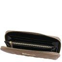 Penelope Exklusive Damenbrieftasche aus Weichem Leder mit Rundum-Reißverschluss Taupe TL142316