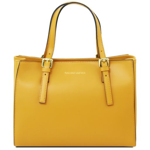 Aura Handtasche aus Leder Gelb TL141434