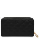 Ada Double zip Around Soft Leather Wallet Black TL142349