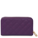 Ada Double zip Around Soft Leather Wallet Фиолетовый TL142349