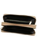 Ada Double zip Around Soft Leather Wallet Light Taupe TL142349