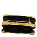 Ada Double zip Around Soft Leather Wallet Mustard TL142349