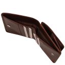 Exclusive Leather Wallet With Coin Pocket Темно-коричневый TL140260