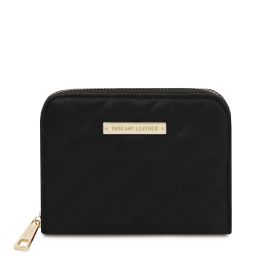 Teti Exclusive zip Around Soft Leather Wallet Black TL142319