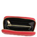 Teti Exklusive Damenbrieftasche aus Weichem Leder mit Rundum-Reißverschluss Lipstick Rot TL142319