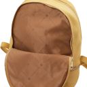 TL Bag Rucksack Tropfendesign aus Weichem Leder Pastell Gelb TL142280