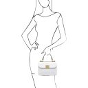 Armonia Leather Handbag White TL142286