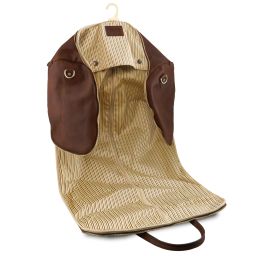 Antigua Borsone da Viaggio/Porta Abiti in Pelle Testa di Moro TL142341