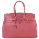 TL Bag Handtasche aus Leder mit Goldfarbenen Beschläge Rosa TL141529