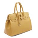 TL Bag Кожаная сумка с золотистой фурнитурой Pastel yellow TL141529