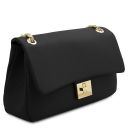 Elettra Sac Bandoulière en Cuir Souple Noir TL142353