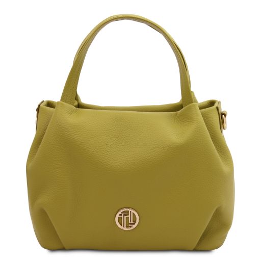 Nora Soft Leather Handbag Green TL142372