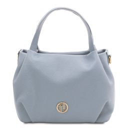Nora Borsa a Mano in Pelle Morbida Celeste TL142372