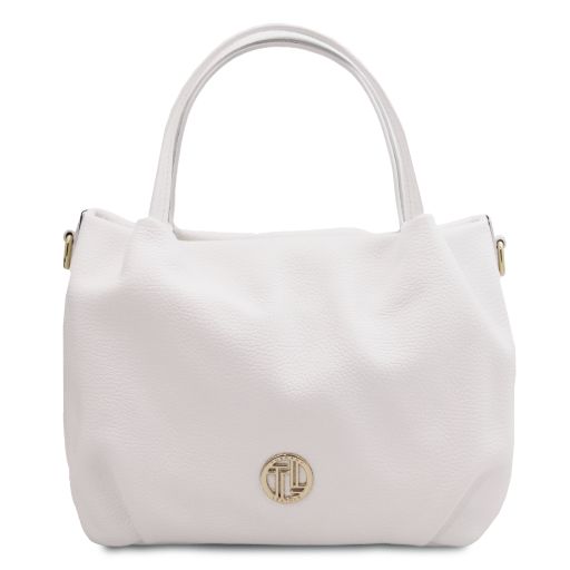 Nora Soft Leather Handbag White TL142372