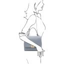 Silene Handtasche aus Kalbsleder Himmelblau TL142152