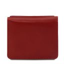 Exklusive Brieftasche aus Leder mit Münzfach Rot TL142059