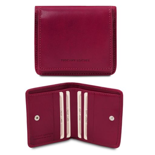 Esclusivo Portafogli in Pelle con Portamonete Fucsia TL142059