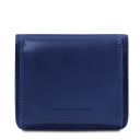 Exclusive Leather Wallet With Coin Pocket Blue TL142059