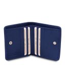 Exclusive Leather Wallet With Coin Pocket Blue TL142059