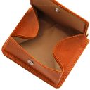 Exclusive Leather Wallet With Coin Pocket Orange TL142059