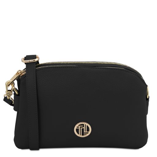 Lily Soft Leather Shoulder bag Black TL142375