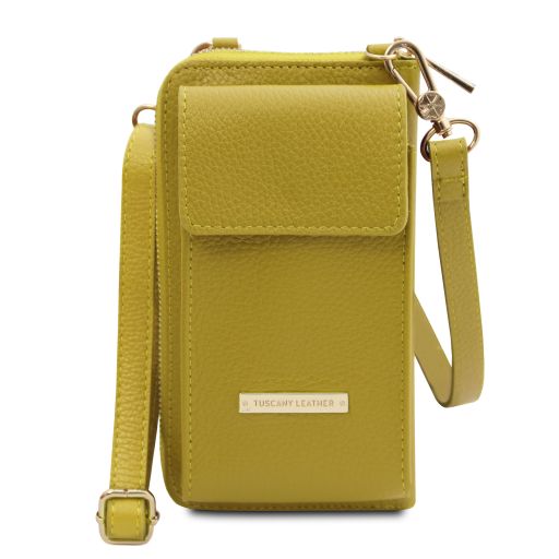 TL Bag Leather Wallet With Strap Green TL142323