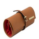 Schmuckrolle aus Weichem Leder Cognac TL142193