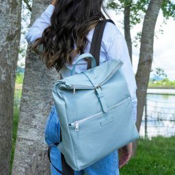 Denver Soft Leather Backpack Светло-голубой TL142355