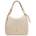 Amy Soft Leather Shopping bag Beige TL142385