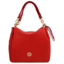 Amy Soft Leather Shopping bag Red TL142385