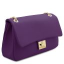 Elettra Borsa a Spalla in Pelle Morbida Viola TL142353