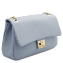 Elettra Soft Leather Shoulder bag Light Blue TL142353