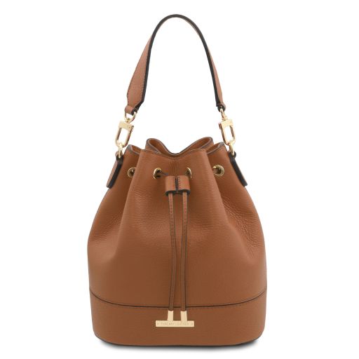 TL Bag Sac Seau Pour Femme en Cuir Cognac TL142146