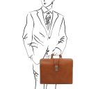 Canova Leather Doctor bag Briefcase 3 Compartments Natural TL142352