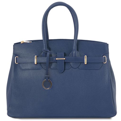 TL Bag Sac à Main Pour Femme Avec Finitions Couleur or Bleu foncé TL141529