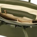 TL Bag Leather Handbag With Golden Hardware Forest Green TL141529