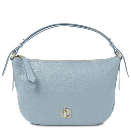 Margot Handtasche aus Weichem Leder Himmelblau TL142386