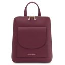 TL Bag Small Leather Backpack for Women Bordeaux TL142092