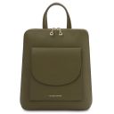 TL Bag Petite sac à dos en Cuir Pour Femme Vert Forêt TL142092