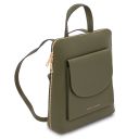 TL Bag Petite sac à dos en Cuir Pour Femme Vert Forêt TL142092