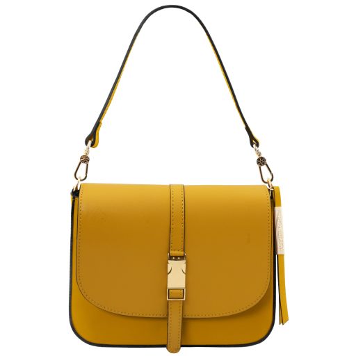 Nausica Sac Bandoulière en Cuir Moutarde TL141707