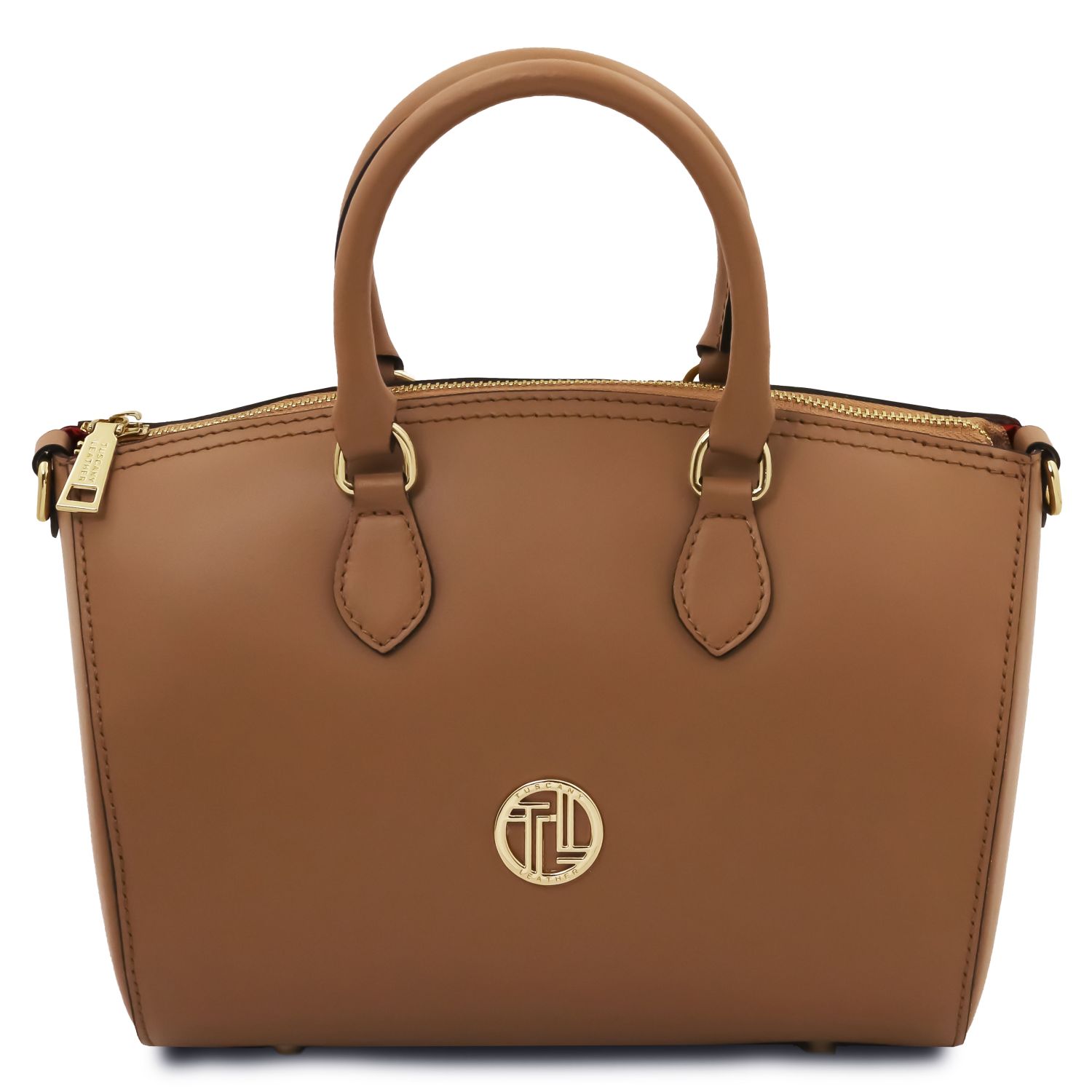 Bauletto in pelle Cognac
