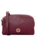 Lily Soft Leather Shoulder bag Bordeaux TL142375