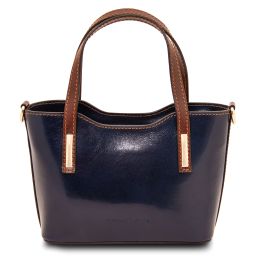 Amelia Leather Tote Dark Blue TL142406