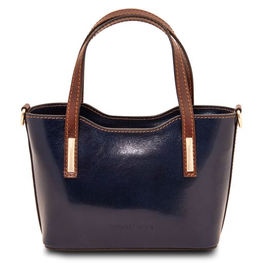 Amelia Leather Tote Dark Blue TL142406