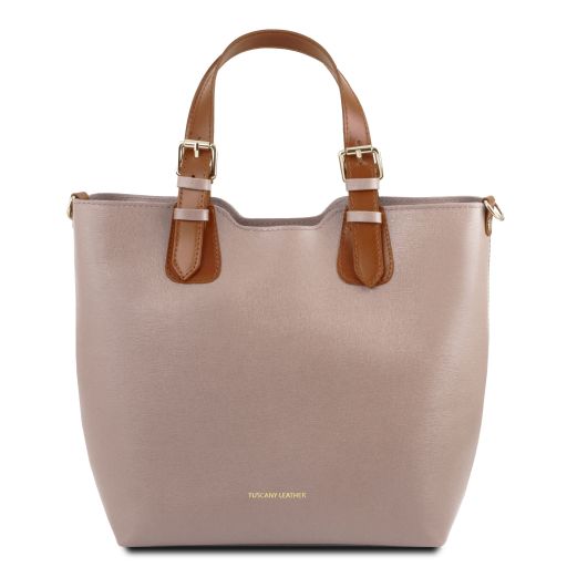 TL Bag Sac Cabas en Cuir Saffiano Nude TL141696
